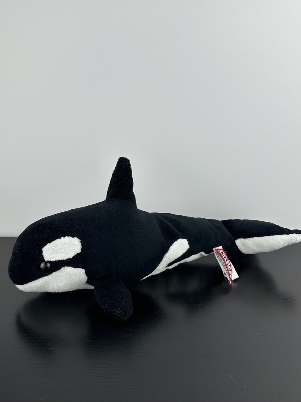 Douglas Cuddle Toys Spout Orca Whale 12” #3738 Realistic Black White Plush